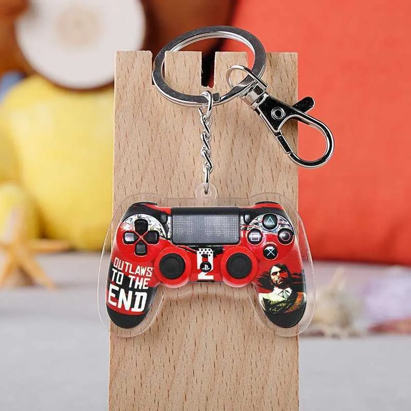 Key Rings 17 Styles Red Dead Redemption Acryl Keychains Dutch Der Linde Hosea Matthews Arthur Morgan John Marston Keyring Games Toys G230210