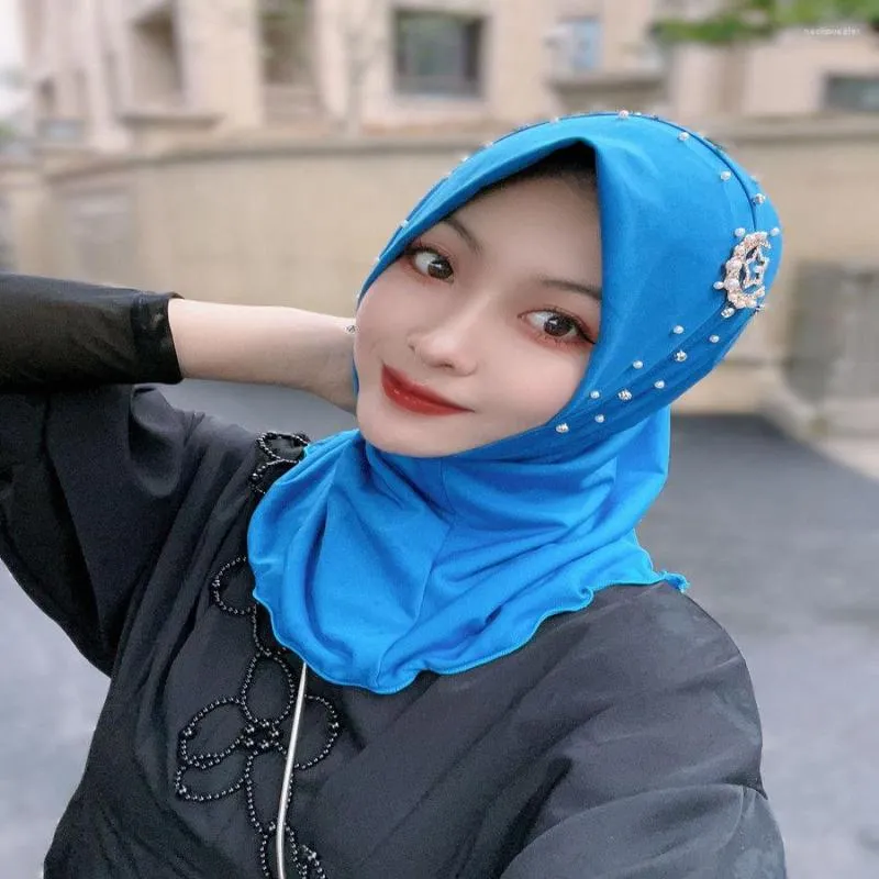 Ethnic Clothing Stars Moon Diamonds Decor Muslim Women Instant Luxury Hijab Scarves