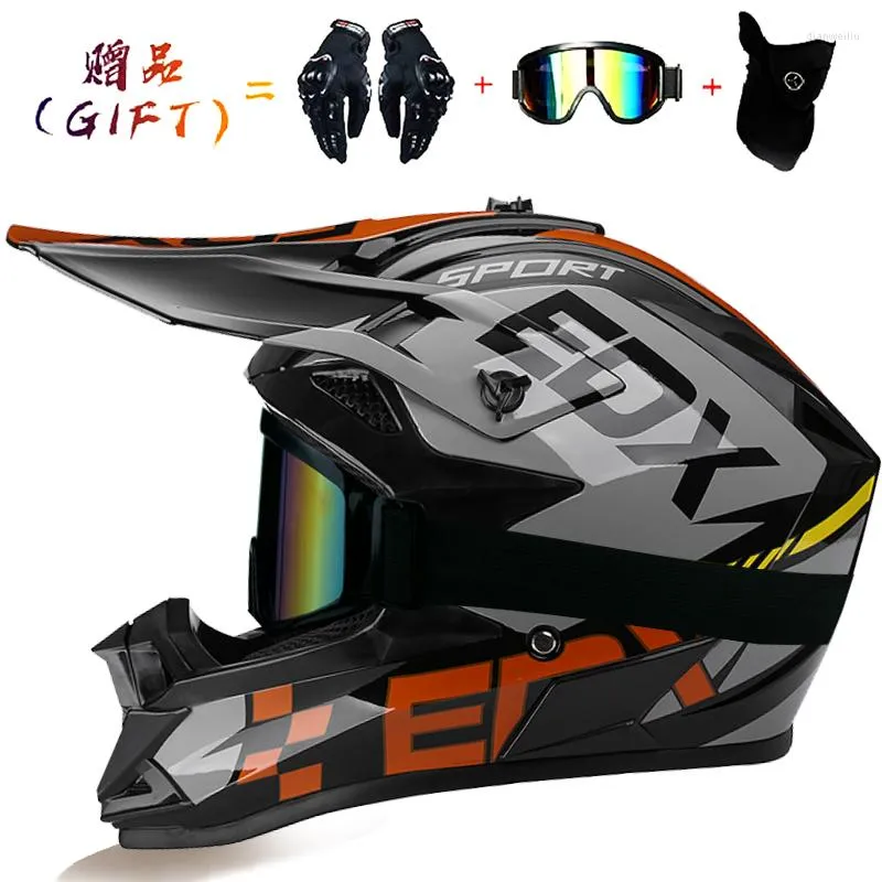 Kaski motocyklowe Wyślij 3 prezenty profesjonalne wyścigi motocross hełm capacete Moto Casco off-road Biker