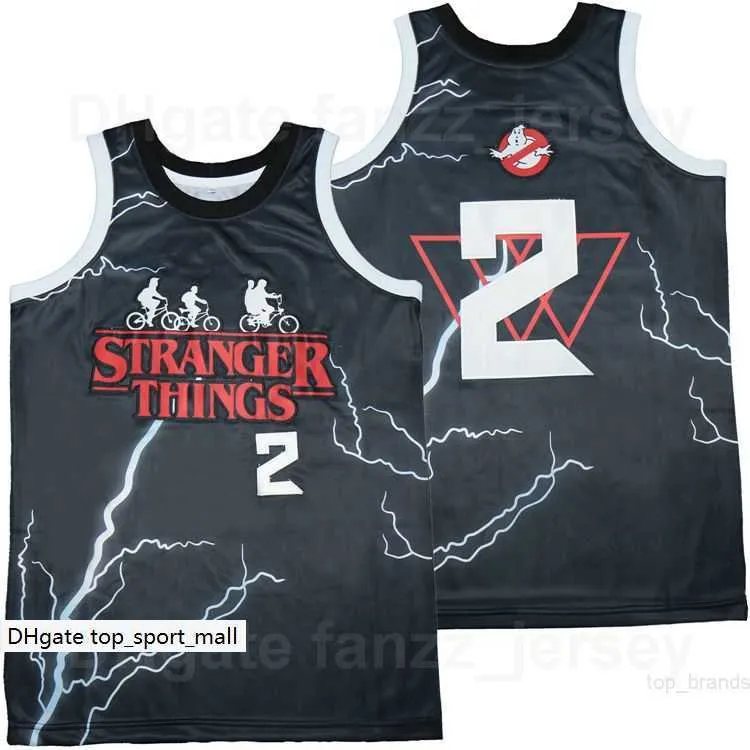 Фильм Stranger Things The Boys Ghostbusters Jersey 2 Баскетбольная команда Color Black Away Hiphop дышащий чистый хлопок для спортивных фанатов топ в продаже в продаже