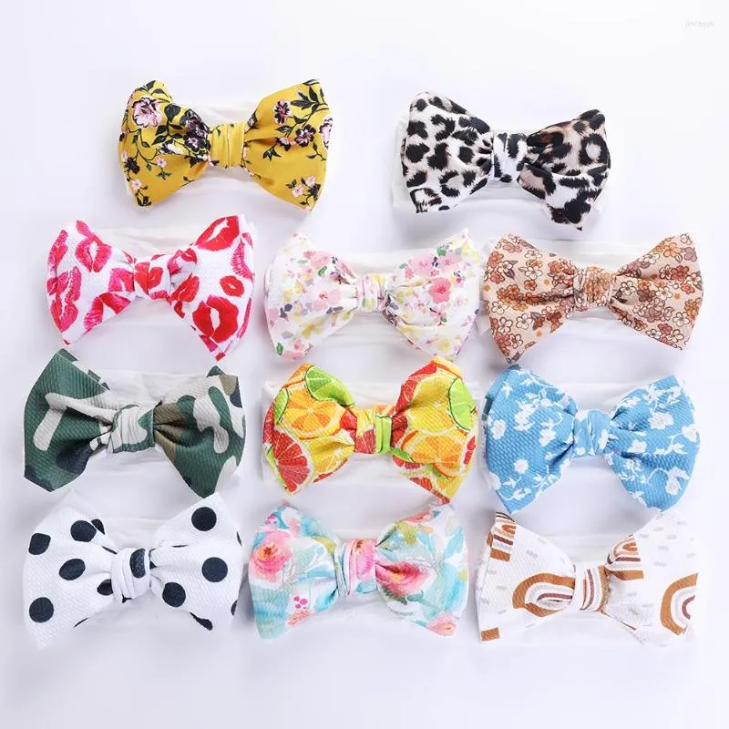 Hair Accessories Fruit Leopard Print Baby Headband White Nylon Elastic Bands Boys Girls Dot Flower Soft Headwraps Infant