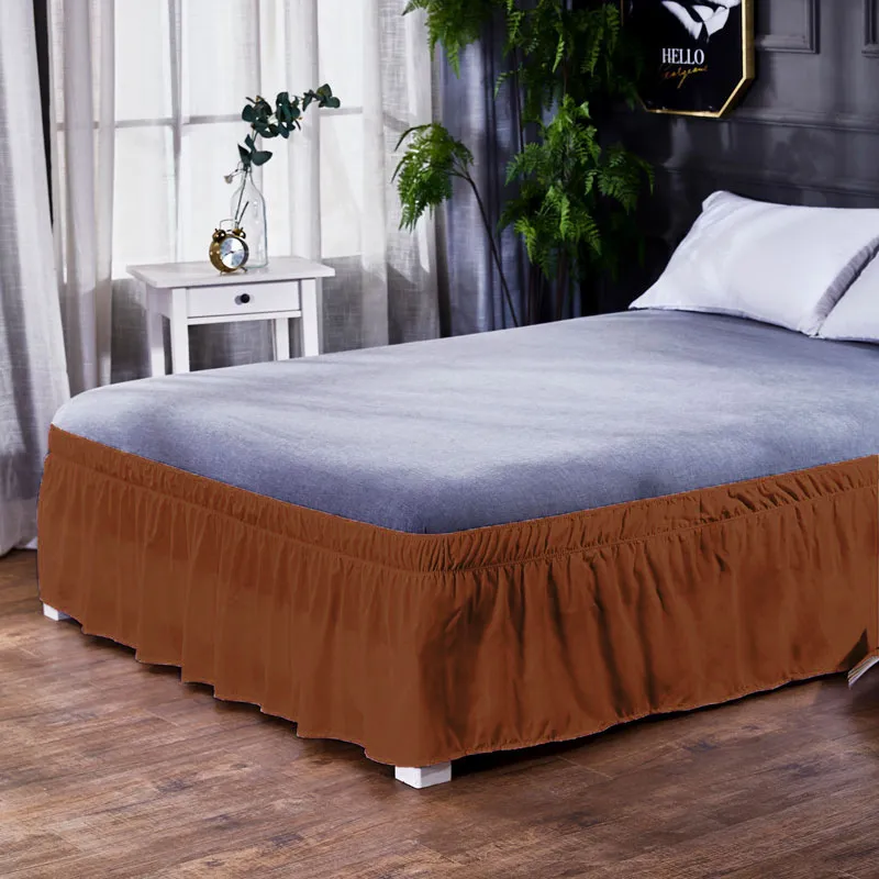 Bed Skirt Multi-color Bed Skirt Ruffle Bedspread Double Bedroom Cover Home Decoration 200*200 Couple Wrap Around Bedding Canape Bed 135 230211