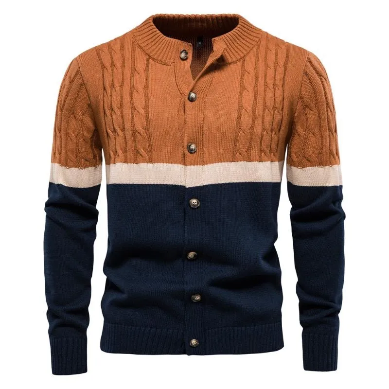 Suéteres para hombres Hombres Otoño Casual Calidad Cremallera Algodón Invierno Hombres Cárdigans básicos para hombresHombres