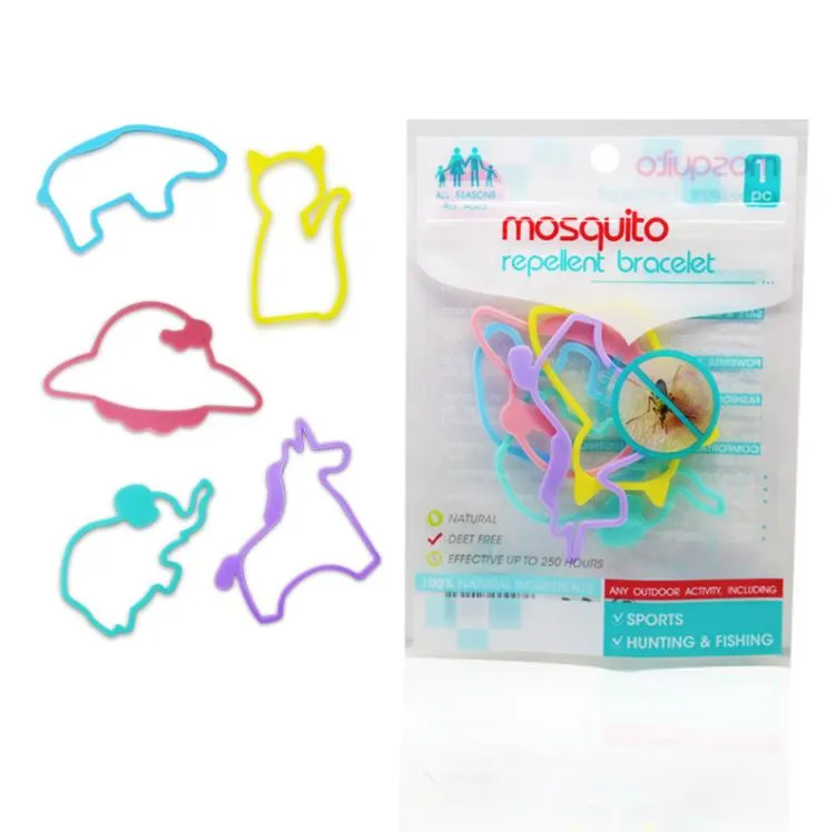 Controle de pragas estilos japoneses Silicone Repelente de mosquito Anti-mordida em forma de animais colorido colorido Mosquitos Supplies de controle de pragas SN47796