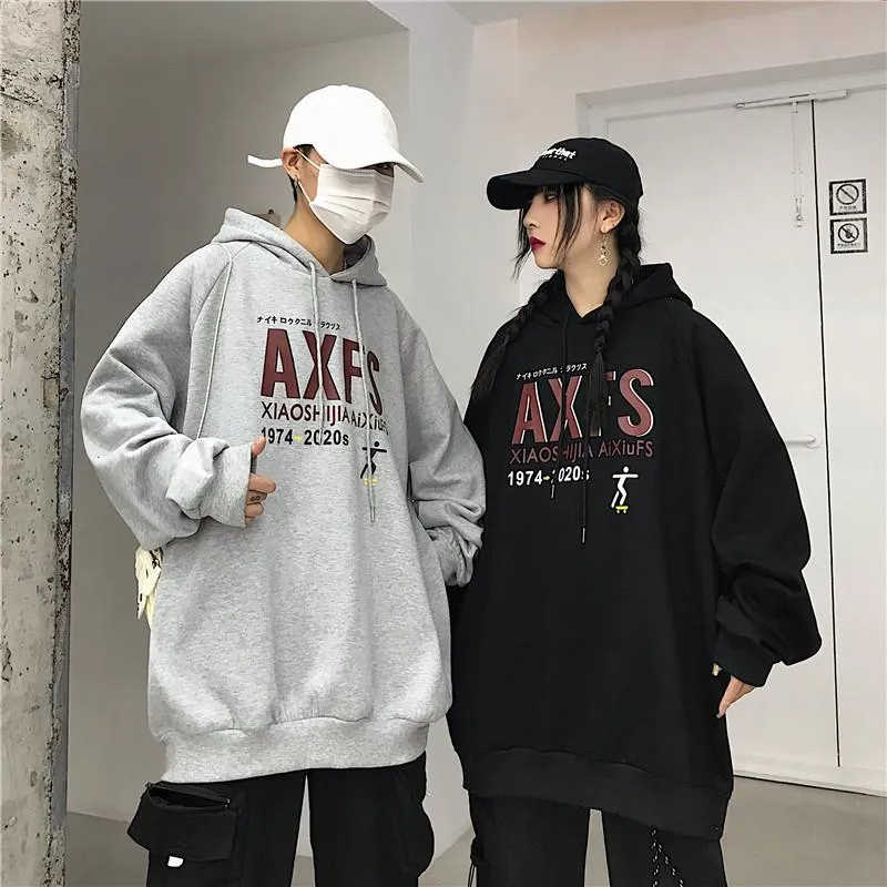 Men's Hoodies & Sweatshirts High Street Harajuku Printed Men Sports Hoodie Couple Hip Hop Clothes Grunge Fashion Streetwear Emo Sweatshirt V