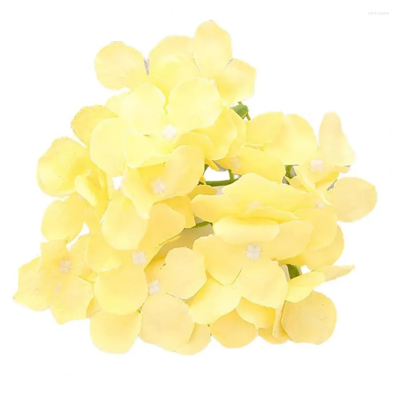 Flores decorativas 50pcs atraentes e artificiais coloridos coloridos hidrangea cabeleira decoração de casamento