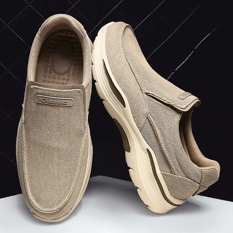 Kledingschoenen heren casual schoenen canvas ademende loafers mannen mannelijke comfortabele buiten wandelschoenen klassieke loafers mannen sneakers 230211