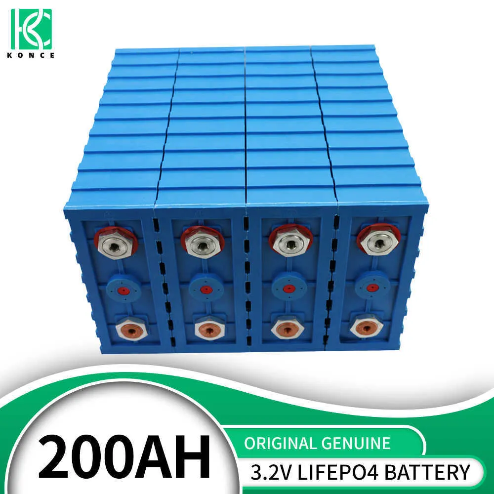 3.2V 200AH Lifepo4 Battery Lithium Iron Phosphate DIY Cells Solar Battery Pack For 12V 24V 48V EV Golf Carts Forklift Home Boats