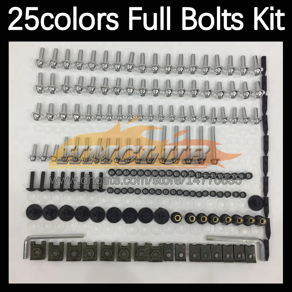 268PCS Complete Moto Body Volledige schroeven Kit voor Suzuki GSXR1300 GSXR 1300 1300cc Hayabusa 2008 2009 2009 2010 11 12 13 Motorfietsbeurten Bouten Boutschroefmoeren Moer