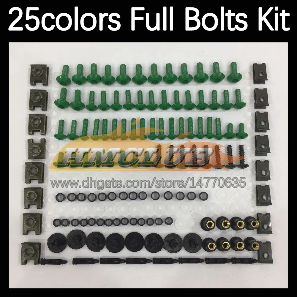 268pcs kit de parafusos completos para parafusos para parafusos para Yamaha yzf-1000 yzf1000 yzf-r1 yzf r1 1000 cc yzfr1 00 01 2000 2001 moto parafusos de motocicleta parafusos de parafusos de parafuso de parafuso de parafuso de parafuso de pára-brisa porca de parafuso