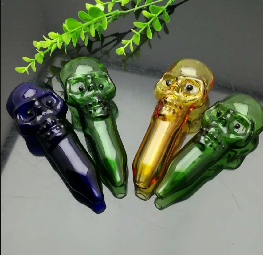 Super Skull Ghost Head Pipe en verre Bongs en verre Tuyaux de brûleur à mazout Tuyaux d'eau Plates-formes pétrolières Fumer Livraison gratuite