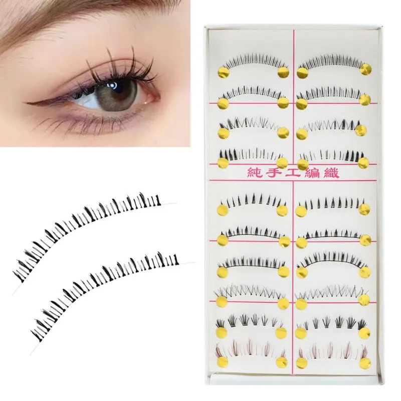 Faux cils Fashion Pro Extension faits à la main 10 paires différentes sous le bas inférieur faux cils outil de maquillage faux