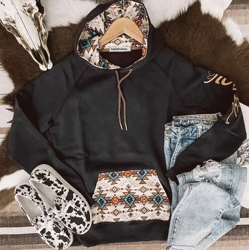 Wholesale Womens Oversized Brown Hoodie Women With Printed Pocket