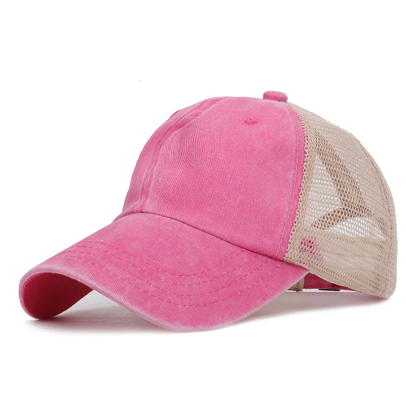 قبعات الكرة الرجعية البيسبول قبعة القطن ذيل السيدات قبعة 8 ألوان 230211