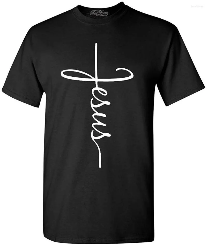 T-shirts pour hommes T-shirt Jésus Cross