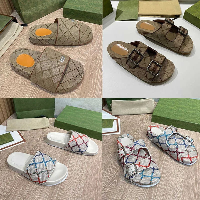 صندل مصمم للرجال منصة شرائح القماش الصندل سميكة روبوت سيدة Flop Fashion Summer Slipper Beach Shoes 35-44 NO298B