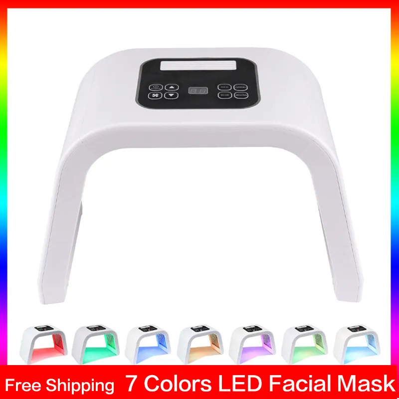 Visage Masseur 7 Couleurs Led Masque PDT LED Thérapie Par La Lumière Outils De Soins De La Peau Beauté Santé Spa avec Acné Supprimer Anti Rides 230210