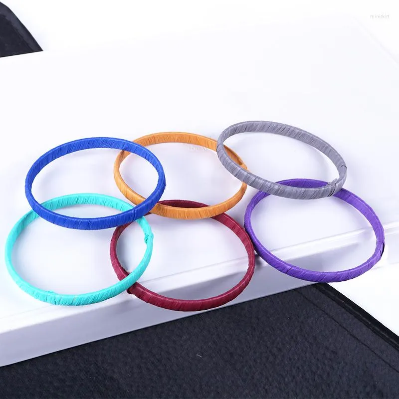 Bangle Japanese Korean Fashion Lafite Armband For Women Red Orange Blue Grey Purple Personality Armelets smycken gåvor