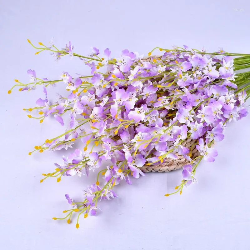 Fleurs décoratives 1pc danse orchidée fleur artificielle fête décoration de la maison pour salon mariage fausses plantes décor de Table