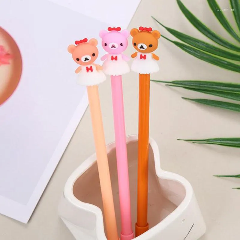 2pc Kawaii Bear Pen Black Ink Signatur