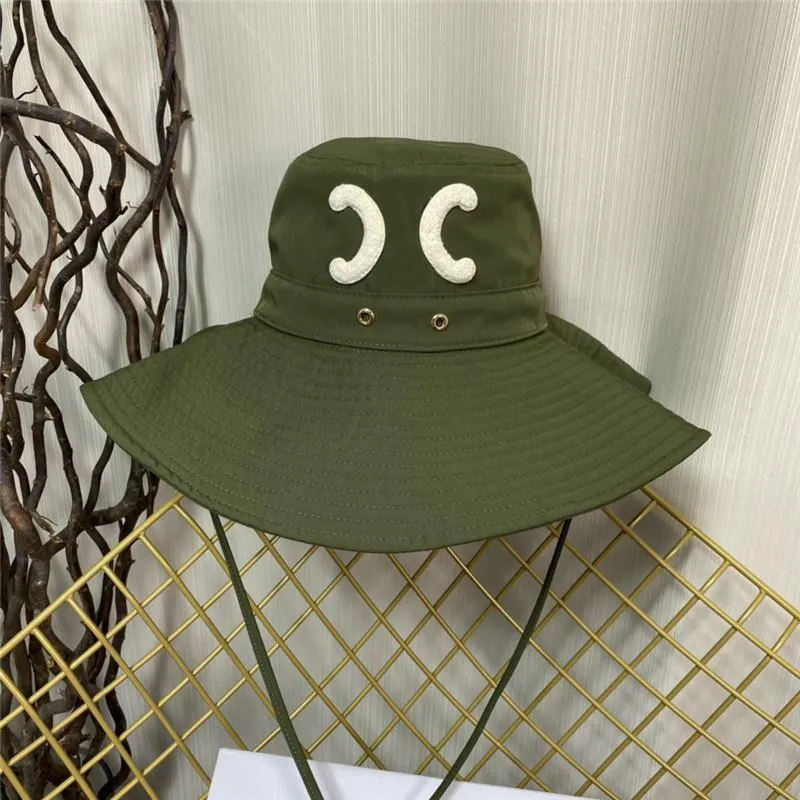 2023SS Designer New Brim Bucket Hats Woman Mens Fashion Brand Ladies Luxury Shade Caps Beach Casquette Sunhat Womens Mens Bucket Hat