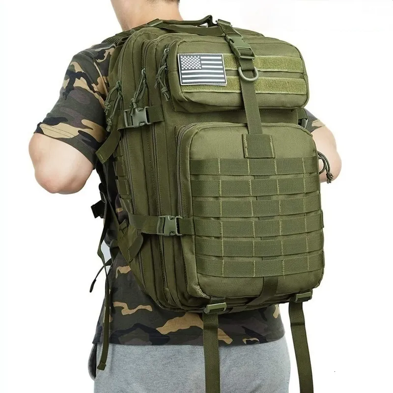School Bags 50L 1000D Nylon Waterproof Trekking Fishing Hunting Bag Backpack Outdoor Military Rucksacks Tactical Sports Camping Hiking 230211