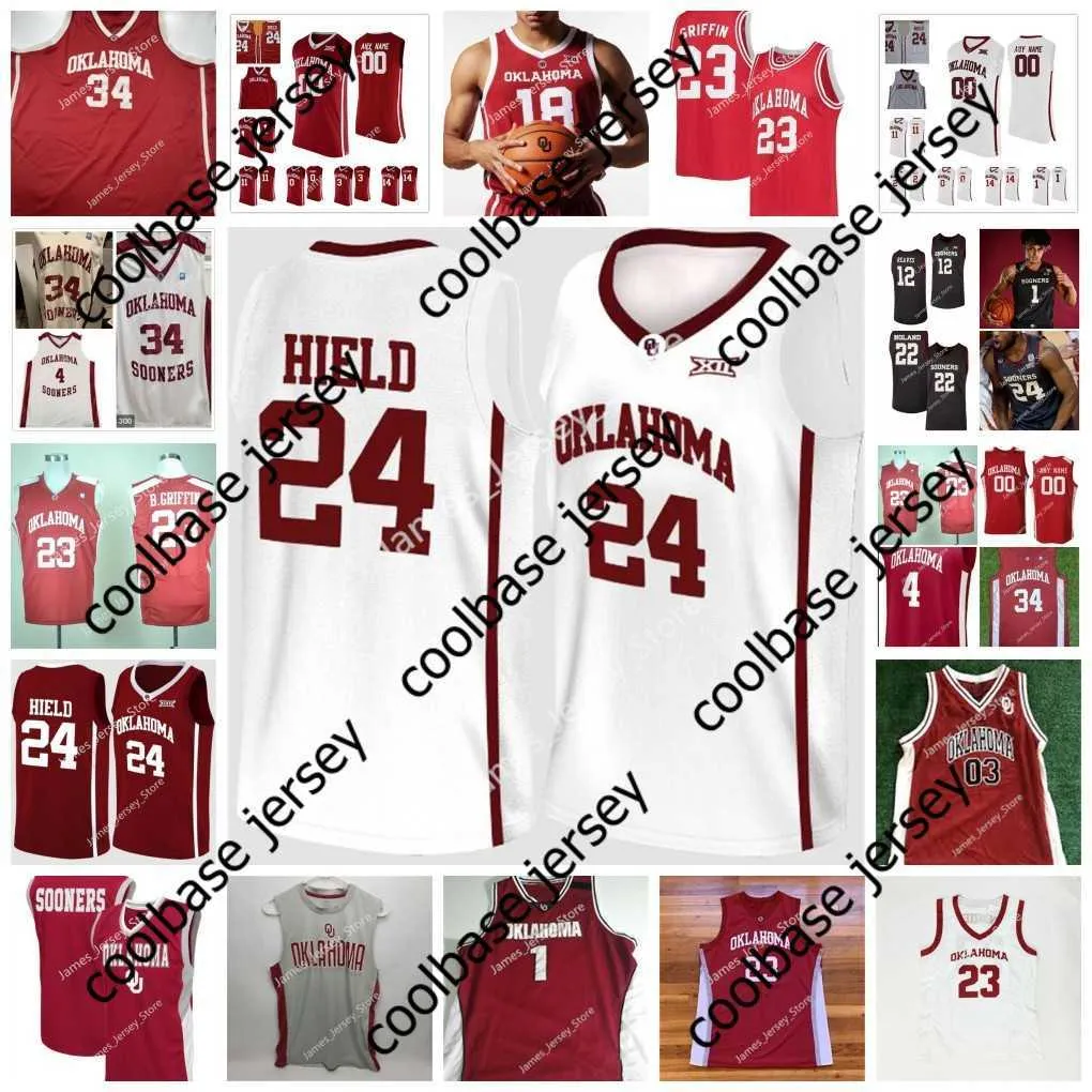 Maglia da basket cucita NCAA Custom Oklahoma OU CJ Noland Bijan Cortes 15 Ethan Chargois 11 Akol Mawein 3 Alston Mason 0 Jorda Goldwire