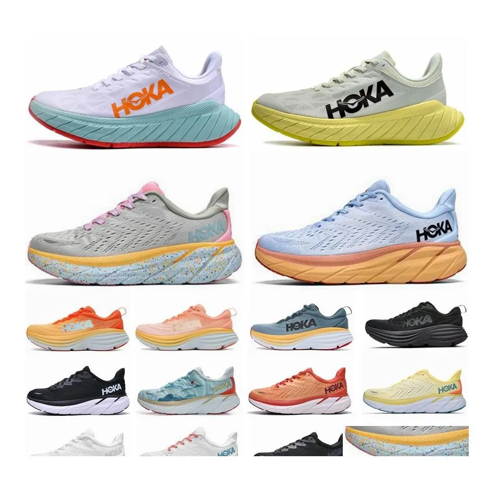 Dress Shoes Hoka One Bondi 8 Carbon X2 Running Shoe Clifton Training Sneakers Accepted Lifestyle Shock Absorption Highway Designer H Dhasd