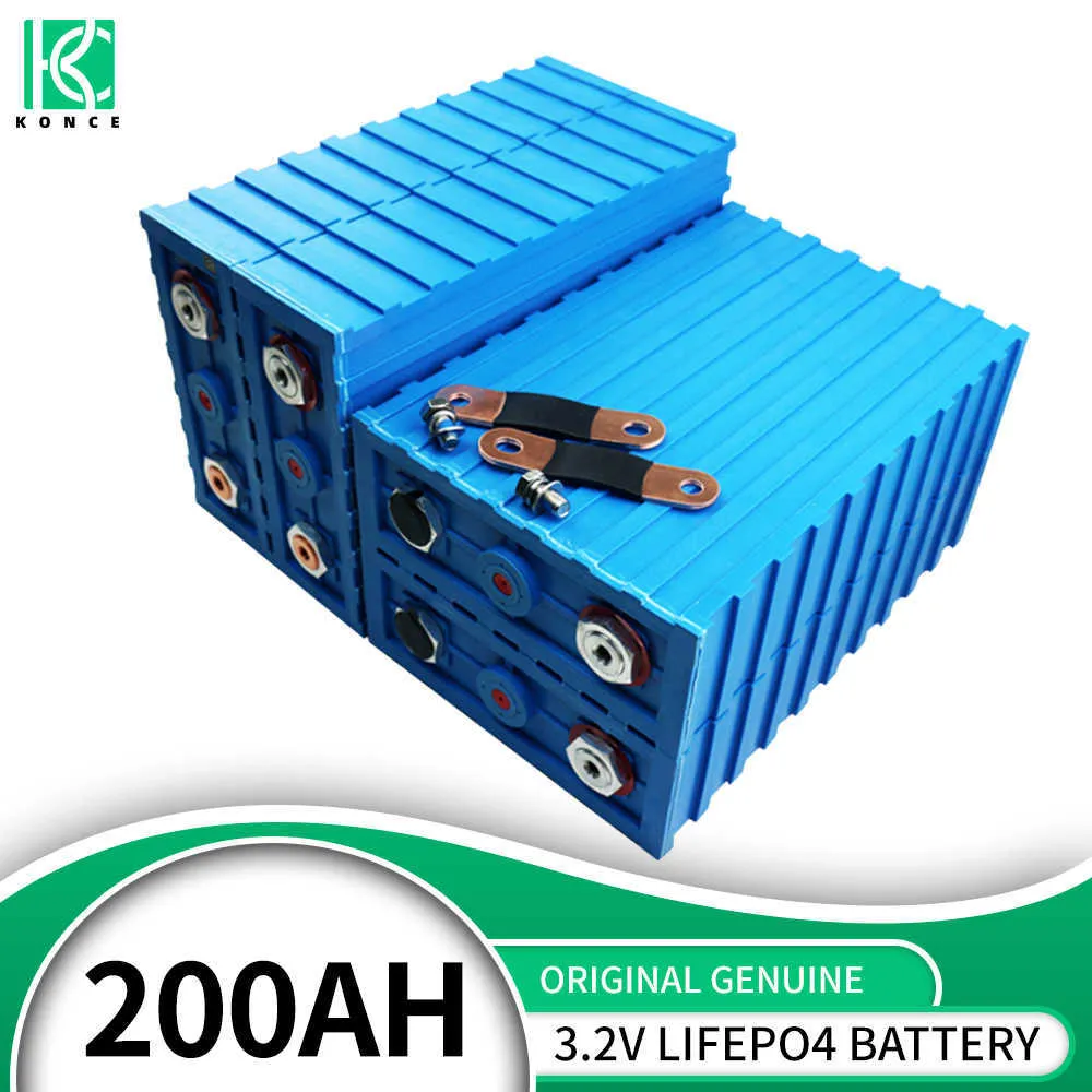 200AH LIFEPO4 Batterij 3.2V LIFEPO4 Oplaadbare zonne -batterijpakket DIY -cellen voor 12V 24V 48V EV Home Schepen rolstoelvorkheftruck