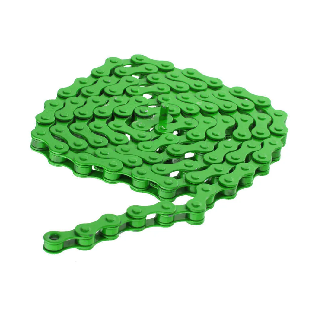 Bike Chain Fixed Gear Track BMX Single Speed Chains 1/2' X 1/8' Green Color 0210