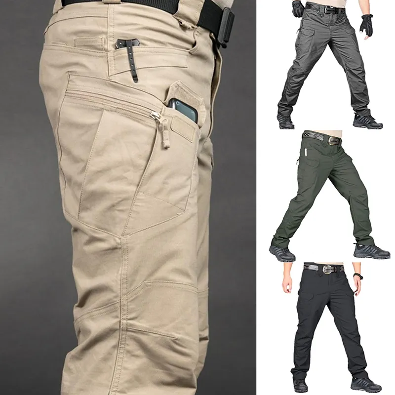 Spodnie męskie spodnie taktyczne Mężczyzn Casual Cargo Spodnie Army Wojskowy Wodoodporny trening Spodnie męskie Pantour Pants Pant 230211