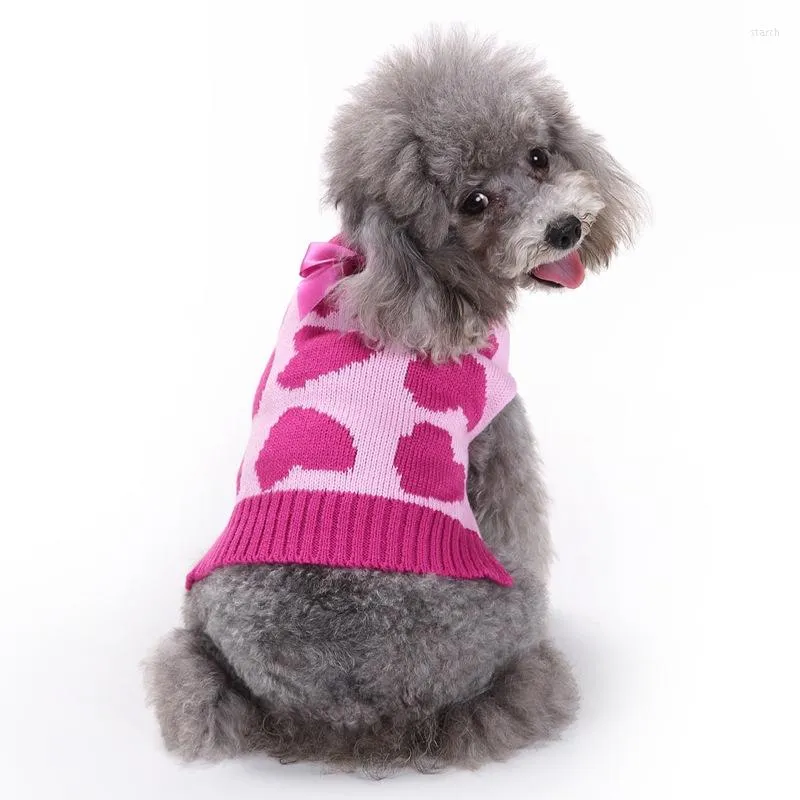 Abbigliamento per cani, maglione per gatti, maglione con design a cuori, felpa con cappuccio, maglia per animali domestici, giacca per cuccioli, vestiti caldi