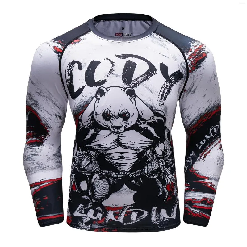 Herr t -skjortor grossist sportkläder anpassad sublimerad tryckt rashguard full sublimering män långärmad komprimering