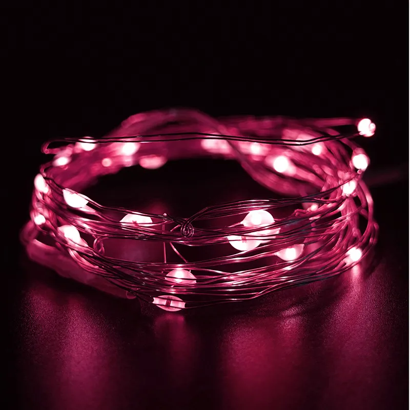 30 LED impermeabili per esterni in filo di rame, luci a batteria (incluse) Firefly Starrys Lights DIY Christmas Masons Jars Matrimoni Feste (luce calda) oemled