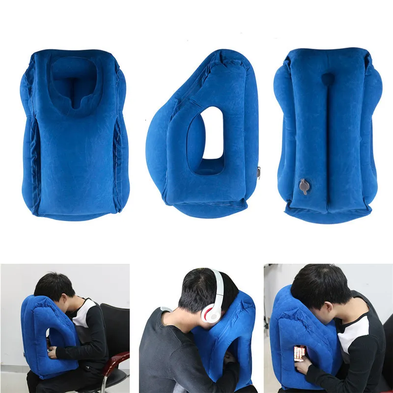 Pillow Travel pillow Inflatable pillows air soft cushion trip portable innovative products body back support Foldable blow neck pillow 230211