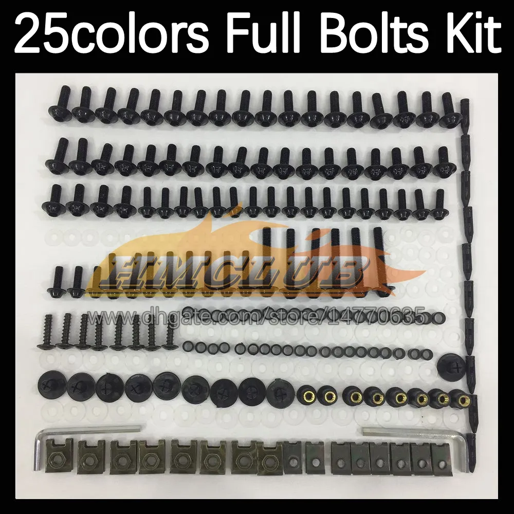 268pcs kit de parafusos completos parafusos para parafusos para kawasaki ninja zzr1400 zzr zx 1400 cc zzr-1400 12 13 14 15 16 17 parafusos de motocicleta parafusos