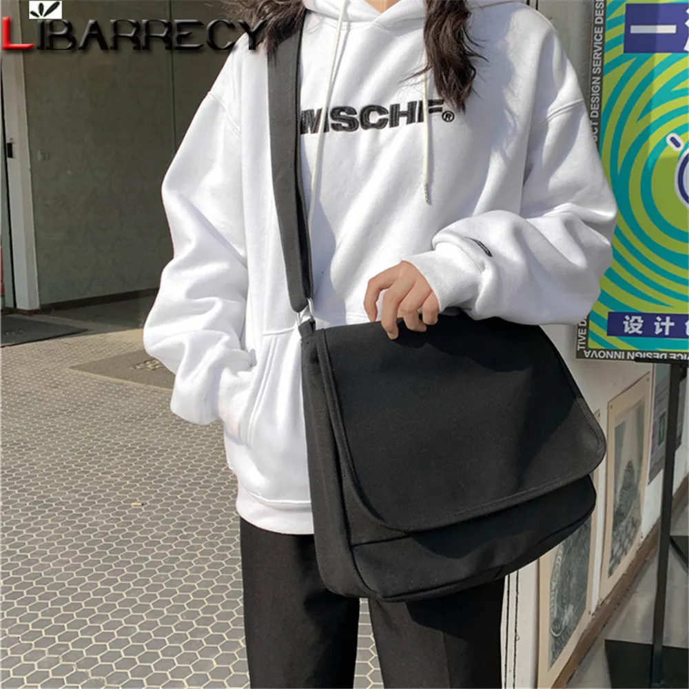 Evening Bags Solid Color Designer Fashion Women's Shoulder Bags High Quality Canvas Ladies Crossbody Bag Casual Young Student School Bookbag 230211