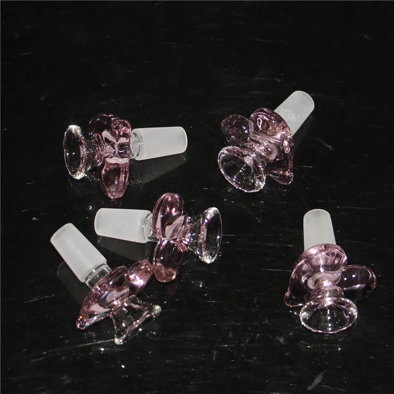 14mm pink heart shape hookah love glass bowl male joint tobacco hand bowl piece smoking accessories For Bong Water Pipe oil rig