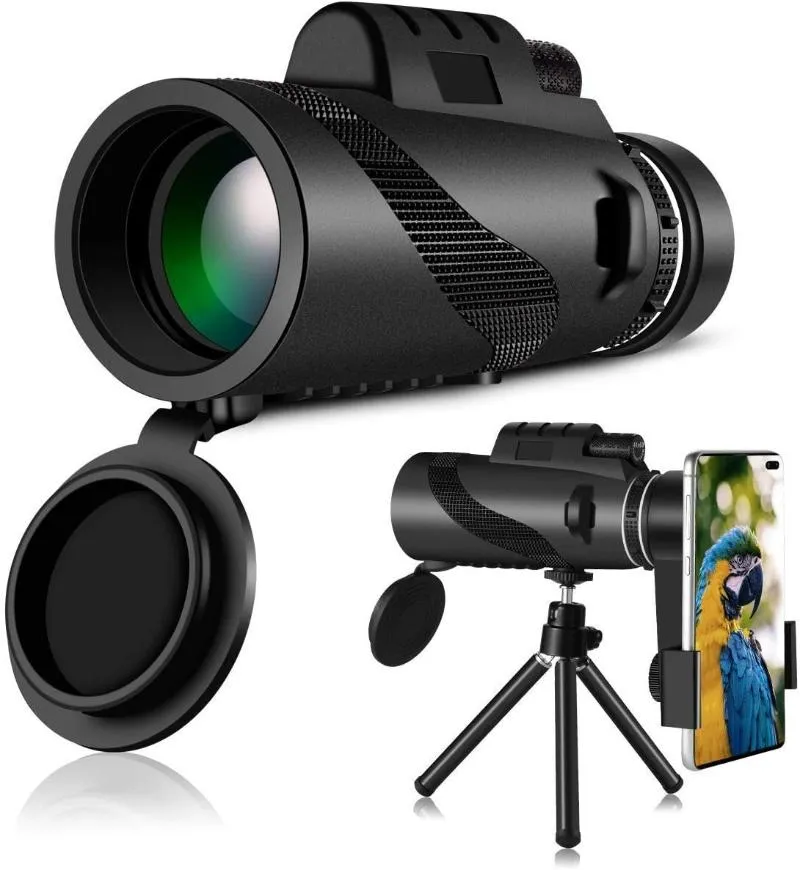 Telescopio Binocolo 80X100 12X50 Monoculare 40X60 Lente d'ingrandimento astronomica Specchio per birdwatching