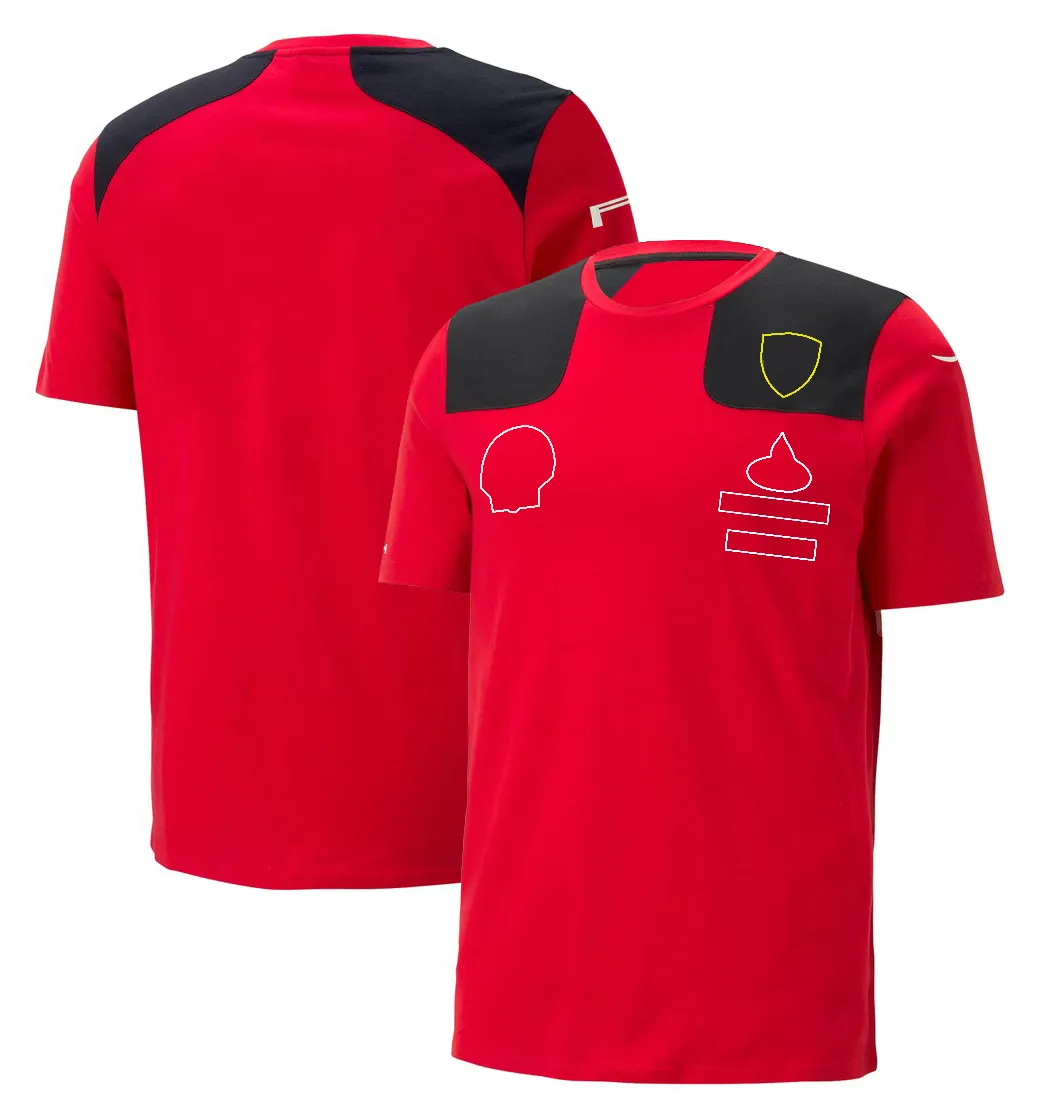 2023 Den mest nya produkten F1 Formel One Red Team Clothing Racing Suit Lapel Polo Shirt Clothes Team Workkläder Kort ärm T-S244S