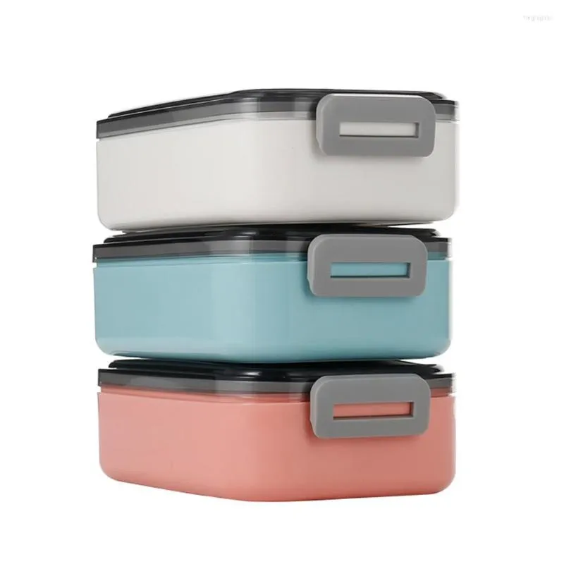 Dinnerware Sets Stainless Steel Lunch Box Insulated Fresh Keep Container Bento Microwave Oven Boxes Supplies Pink Single Layer