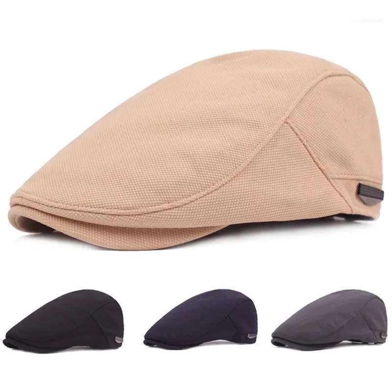 Berets Mens Sboy Cap Winter Hat Elastible Regulowane Ivy Flat GATSBY Plain Checks Hatcs05331