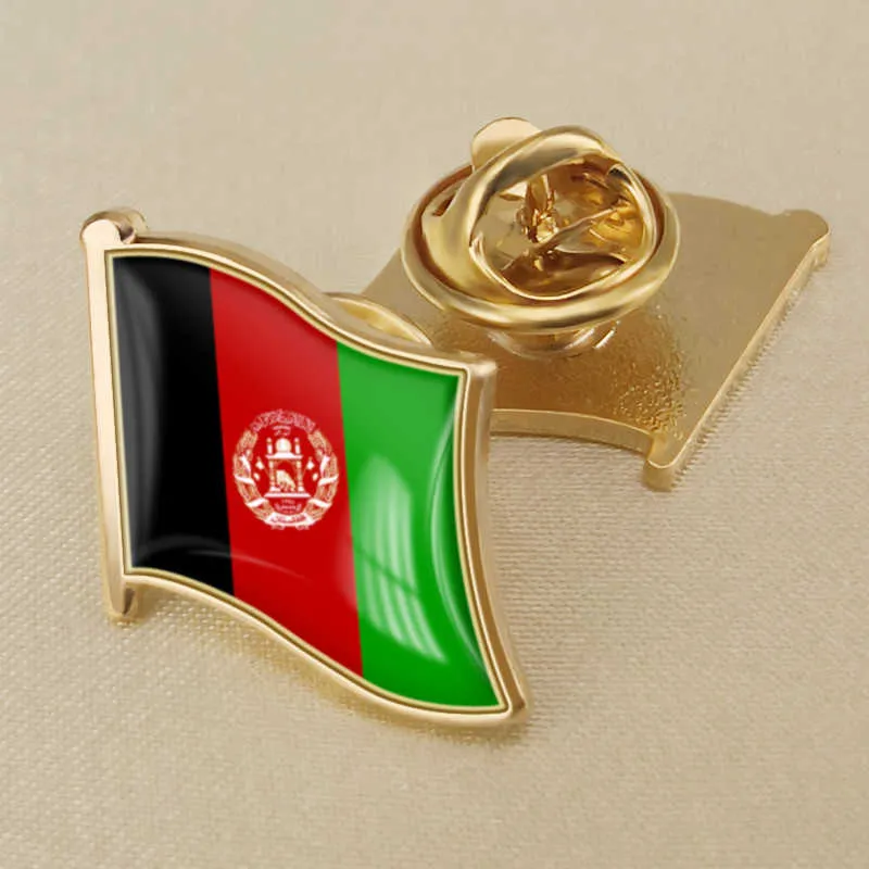 Insignia de gota de resina de cristal de bandera nacional afgana insignias de bandera de todos los países del mundo
