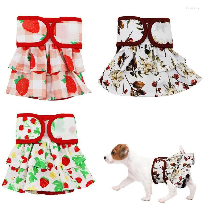 Fraldas de vestuário para cães para cães femininas fraldas saia fisiológica calcinha adorável cueca