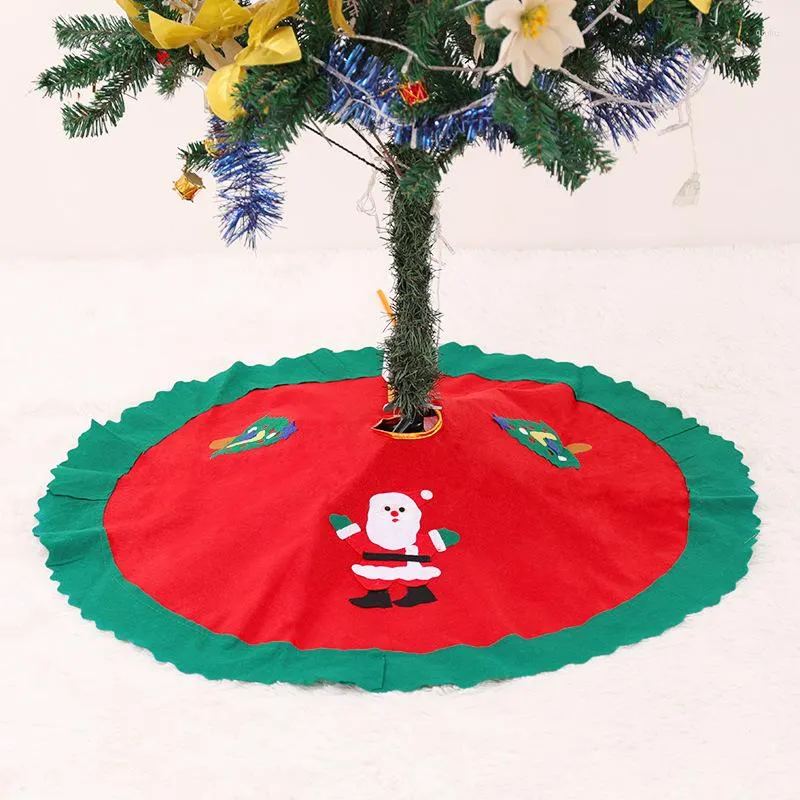 Christmas Decorations Creative Decoration 90cm Tree Skirt Red Santa Snowman Home El Bar Shopping Mall Holiday Decor