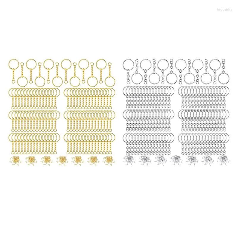 Hooks 360 Pcs Keychain Rings Kit Including Open Jump Connectors Bulk And Screw Eye Pins For DIY Crafts