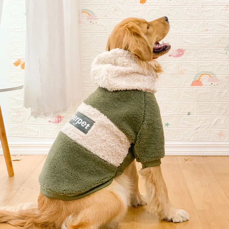 Vêtements pour chiens Moyen Grand Vêtements Automne Hiver Vêtements Épais Chaud Pull Sweat À Capuche Mode Casual Pet 230211