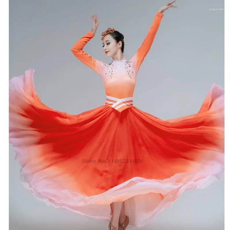 Stage Wear 2023 Klasyczny chiński kostium tańca Elegancki krajowy rozbiór ludowy występ Vintage Hanfu