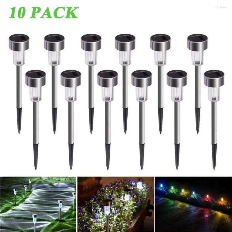 Garten Outdoor Edelstahl LED Solar Landschaft Lichter Hof Lampe Haus Beleuchtung Dekoration