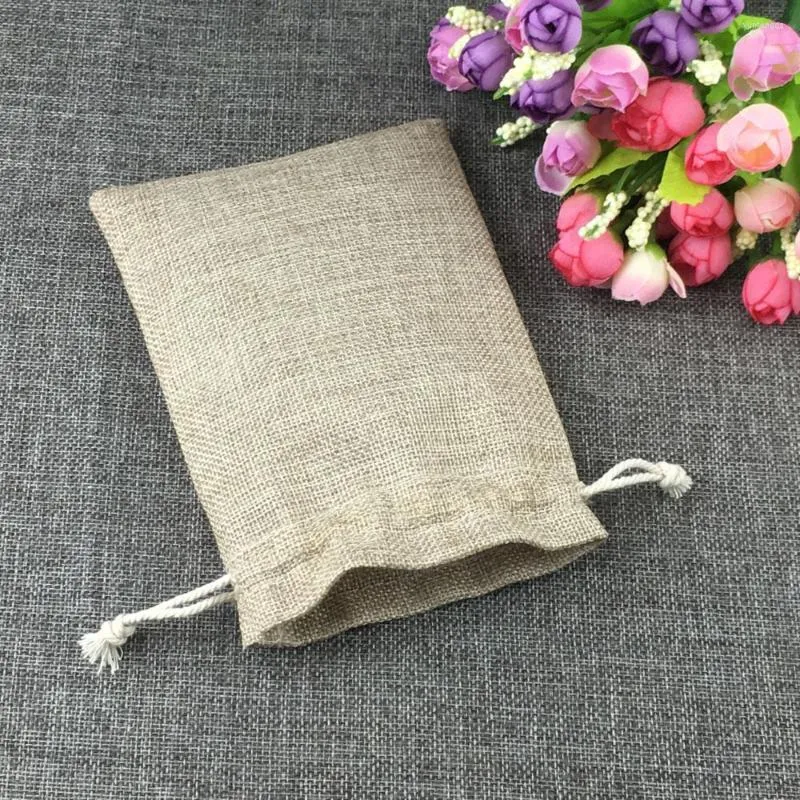 Jewelry Pouches 20x30cm Fashion Natural Gifts Jute Bag Cotton Thread Drawstring Bags Packaging Display For Wedding/Party/Birthday Pouch